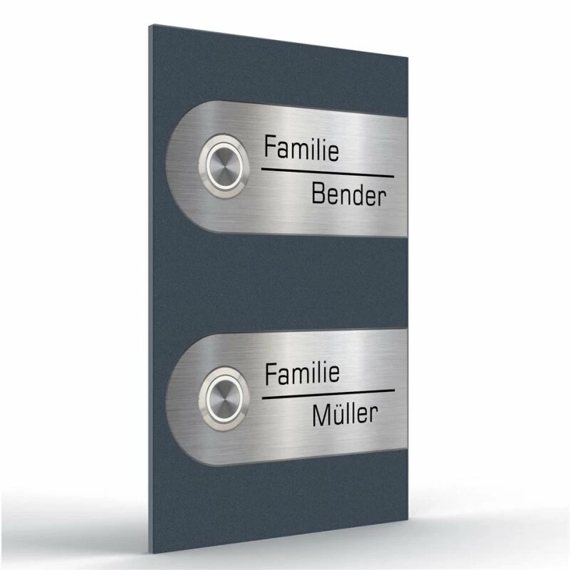 Klingelplatte 100x150mm Anthrazit Pulverbeschichtet RAL 7016 2 Klingelplatte 100x150mm Anthrazit Pulverbeschichtet RAL 7016 – Bild 2