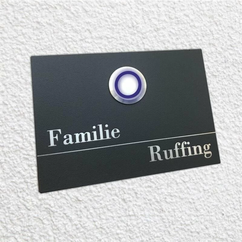 Klingelplatte 100x70mm Anthrazit Pulverbeschichtet RAL 7016 2 Klingelplatte 100x70mm Anthrazit Pulverbeschichtet RAL 7016 – Bild 2