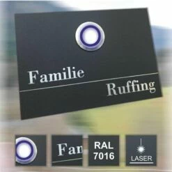 Klingelplatte 100x70mm Anthrazit Pulverbeschichtet RAL 7016 5 Klingelplatte 100x70mm Anthrazit Pulverbeschichtet RAL 7016 -Türschilder aus Edelstahl Geschäft klingelplatte 100x70mm anthrazit pulverbeschichtet ral 70163