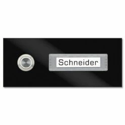 Klingelplatte 145x60mm Mit Wechselbarem Namensschild -Türschilder aus Edelstahl Geschäft klingelplatte 145x60mm mit wechselbarem namensschild4