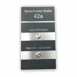 Klingelplatte 150x275mm Anthrazit Pulverbeschichtet RAL 7016