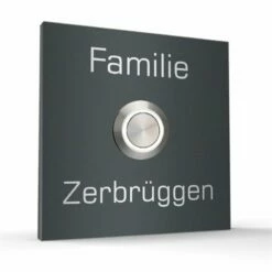 Klingelplatte 60x60mm Klingelschild -Türschilder aus Edelstahl Geschäft klingelplatte 60x60mm klingelschild2