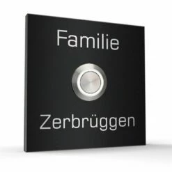 Klingelplatte 60x60mm Klingelschild -Türschilder aus Edelstahl Geschäft klingelplatte 60x60mm klingelschild3