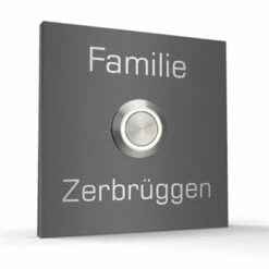 Klingelplatte 60x60mm Klingelschild -Türschilder aus Edelstahl Geschäft klingelplatte 60x60mm klingelschild4