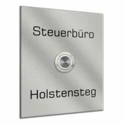 Klingelplatte 90x110mm Edelstahl