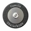 Klingelplatte Aus Naturschiefer Durchmesser 100mm Rund Mit Edelstahlronde