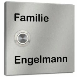 Klingelplatte Edelstahl 100x100 Premium Qualität
