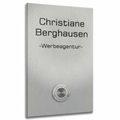 Klingelplatte Edelstahl 75x130mm TOP SELLER