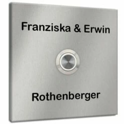 Klingelschild 80x80mm In Premium Qualität