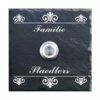 Klingelschild Schiefer 100x100mm Ornament