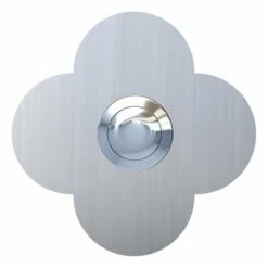 Klingeltaster Klingelplatte Blume Edelstahl Geschliffen