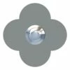 Klingeltaster Klingelplatte Blume Grau Metallic RAL 9007