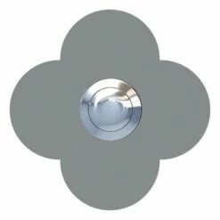 Klingeltaster Klingelplatte Blume Grau Metallic RAL 9007