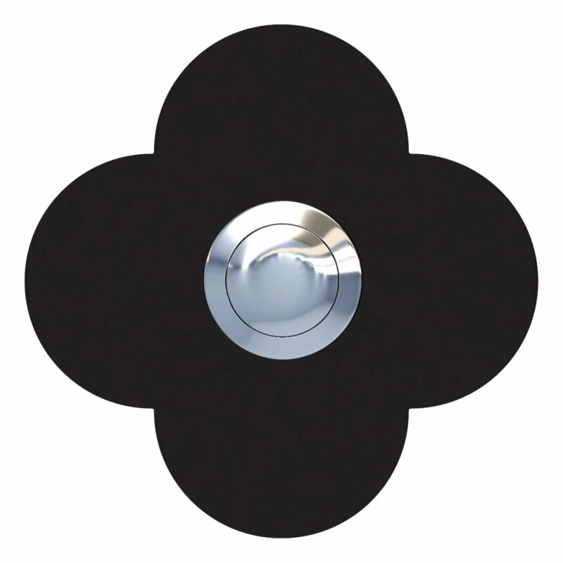 Klingeltaster Klingelplatte Blume Schwarz RAL 9005 1 Klingeltaster Klingelplatte Blume Schwarz RAL 9005