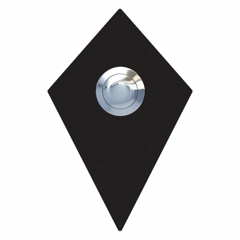 Klingeltaster Klingelplatte Diamant Schwarz RAL 9005 1 Klingeltaster Klingelplatte Diamant Schwarz RAL 9005