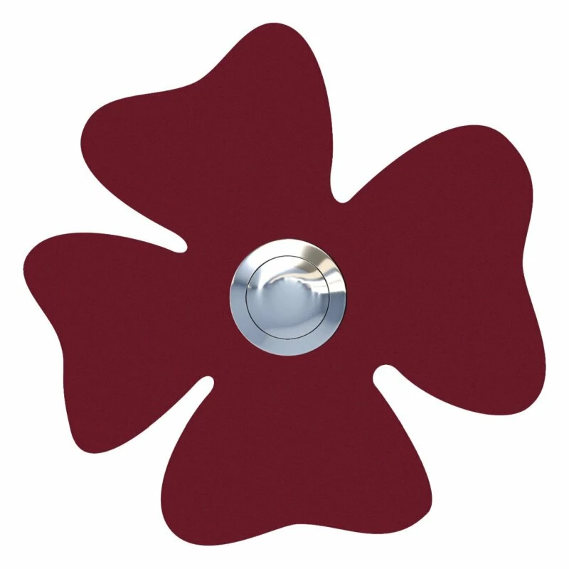 Klingeltaster Klingelplatte Kleeblatt Rot RAL 3004 1 Klingeltaster Klingelplatte Kleeblatt Rot RAL 3004