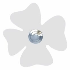 Klingeltaster Klingelplatte Kleeblatt Weiß RAL 9016