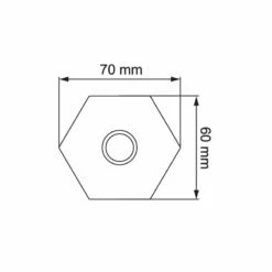 Klingeltaster Klingelplatte Sechseck Schwarz RAL 9007 -Türschilder aus Edelstahl Geschäft klingeltaster klingelplatte sechseck schwarz ral 90072