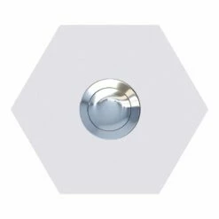 Klingeltaster Klingelplatte Sechseck Weiß RAL 9016