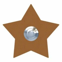 Klingeltaster Klingelplatte Stern Rost RAL 8001