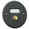 Klingeltaster Messing Anthrazit Ø 12 Cm