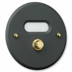 Klingeltaster Messing Anthrazit Ø 12 Cm