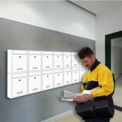 Kompakte Mini Briefkästen Wandbriefkasten Letterbox Kombinierbar -Türschilder aus Edelstahl Geschäft kompakte mini briefkaesten wandbriefkasten letterbox kombinierbar11