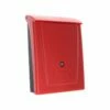 Kunststoff Briefkasten Posta Schwarz / Rot