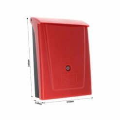 Kunststoff Briefkasten Posta Schwarz / Rot -Türschilder aus Edelstahl Geschäft kunststoff briefkasten posta schwarz rot3