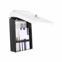 Kunststoff Briefkasten Posta Schwarz / Weiß -Türschilder aus Edelstahl Geschäft kunststoff briefkasten posta schwarz weiss5