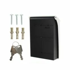 Kunststoff Briefkasten Posta Schwarz / Weiß -Türschilder aus Edelstahl Geschäft kunststoff briefkasten posta schwarz weiss6