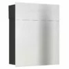Premium Briefkasten Edelstahl Korpus Schwarz (RAL 9005)