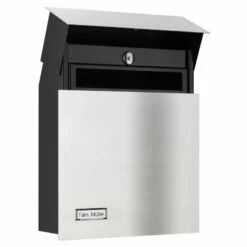 Premium Briefkasten Edelstahl Mit Namensschild -Türschilder aus Edelstahl Geschäft lcd premium briefkasten edelstahl mit namensschild2