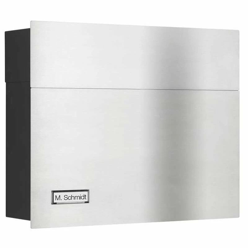 Premium Edelstahl Briefkasten Mit Namensschild 1 Premium Edelstahl Briefkasten Mit Namensschild