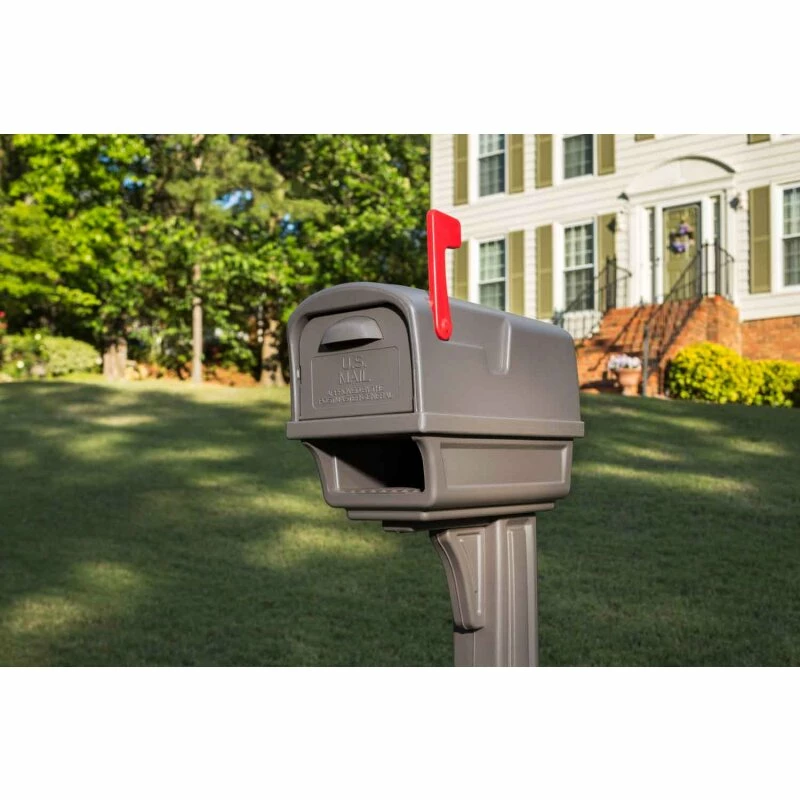 Mailbox Mit Zeitungsfach Und Standfuß Mocha 2 Mailbox Mit Zeitungsfach Und Standfuß Mocha – Bild 2