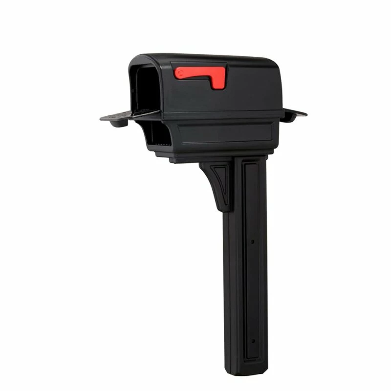 Mailbox Mit Zeitungsfach Und Standfuß Schwarz 5 Mailbox Mit Zeitungsfach Und Standfuß Schwarz – Bild 5