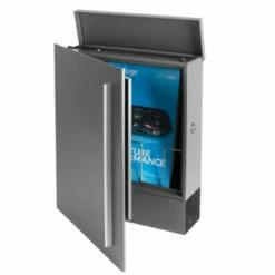 Massiver Briefkasten Pulverlackiert In RAL 9007 Graualuminium Feinstruktur Matt -Türschilder aus Edelstahl Geschäft massiver briefkasten pulverlackiert in ral 9007 graualuminium feinstruktur matt3