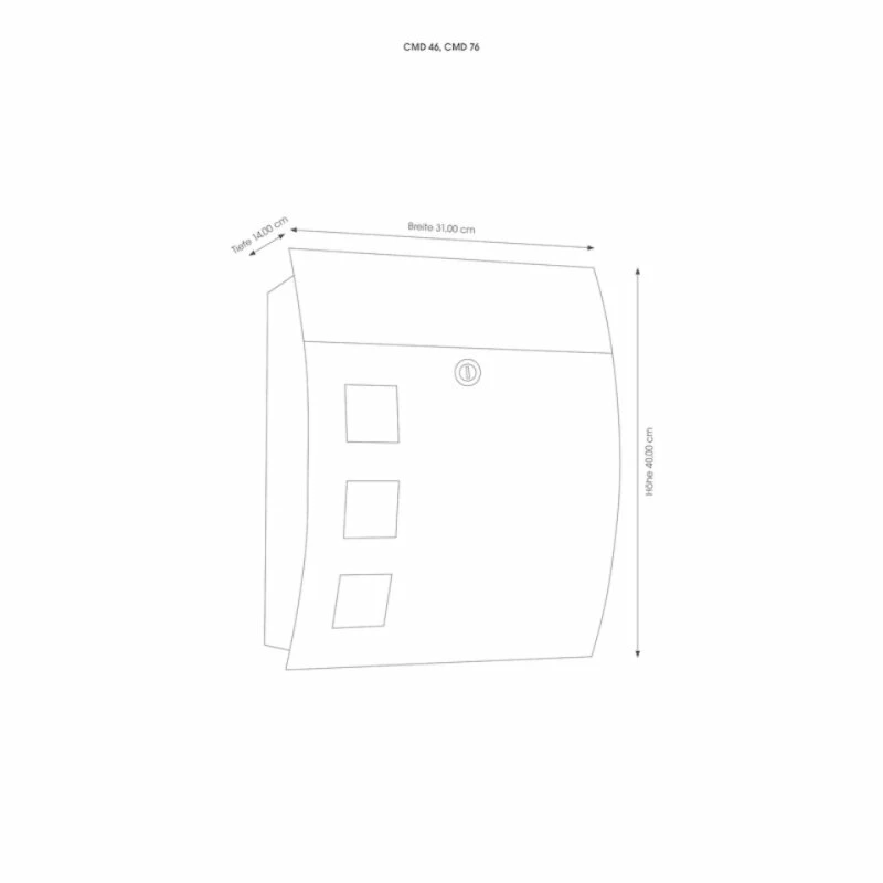 Massiver CMD Edelstahl Briefkasten Gebogen Mit 3 Sichtfenster RAL 7016 Anthrazit Grau 2 Massiver CMD Edelstahl Briefkasten Gebogen Mit 3 Sichtfenster RAL 7016 Anthrazit Grau – Bild 2