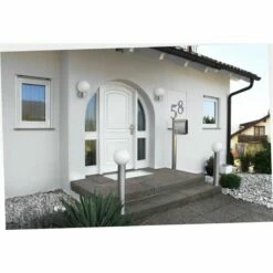 Massiver CMD Edelstahl Briefkasten Gebogen Mit Standsäule -Türschilder aus Edelstahl Geschäft massiver cmd edelstahl briefkasten gebogen mit standsaeule3