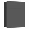 Massiver Edelstahl Briefkasten Postkasten RAL 7016 Anthrazit Grau