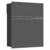 Massiver Edelstahl Briefkasten Postkasten RAL 7016 Anthrazit Grau LINOS