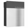 Massiver Edelstahl Briefkasten Postkasten RAL 7016 Anthrazit Grau LINOS3