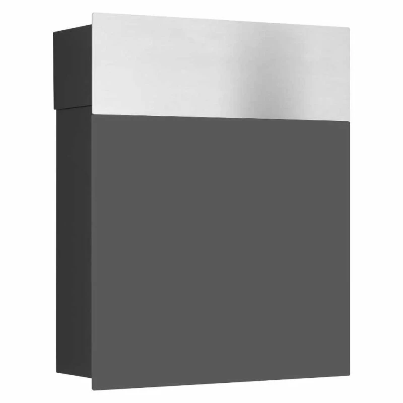 Massiver Edelstahl Briefkasten Wandbriefkasten RAL 7016 Anthrazit Grau 1 Massiver Edelstahl Briefkasten Wandbriefkasten RAL 7016 Anthrazit Grau