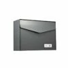 MEFA Briefkasten LETTER 113 Mit Namensschild Basaltgrau Semi-Matt RAL 7012