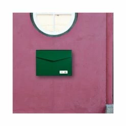 MEFA Briefkasten LETTER 113 Mit Namensschild Moosgrün RAL 6005 -Türschilder aus Edelstahl Geschäft mefa briefkasten letter 113 mit namensschild moosgruen ral 60052