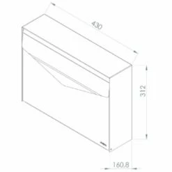 MEFA Briefkasten LETTER 113 Mit Namensschild Reinweiß Semi Matt RAL 9010 -Türschilder aus Edelstahl Geschäft mefa briefkasten letter 113 mit namensschild reinweiss semi matt ral 90103