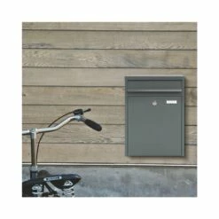 MEFA Briefkasten PIANO 350 Basaltgrau Semi-Matt RAL 7012 -Türschilder aus Edelstahl Geschäft mefa briefkasten piano 350 basaltgrau semi matt ral 70123