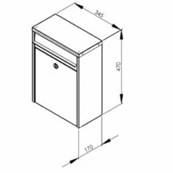 MEFA Briefkasten PIANO 350 Basaltgrau Semi-Matt RAL 7012 -Türschilder aus Edelstahl Geschäft mefa briefkasten piano 350 basaltgrau semi matt ral 70124
