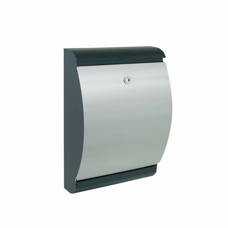 MEFA Briefkasten PUFFIN 300 Tiefschwarz Struktur RAL 9005 Und Edelstahl 1 MEFA Briefkasten PUFFIN 300 Tiefschwarz Struktur RAL 9005 Und Edelstahl