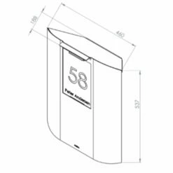 MEFA Briefkasten UFO 650 Verkehrsweiß Glänzend 9016 -Türschilder aus Edelstahl Geschäft mefa briefkasten ufo 650 verkehrsweiss glaenzend 90164